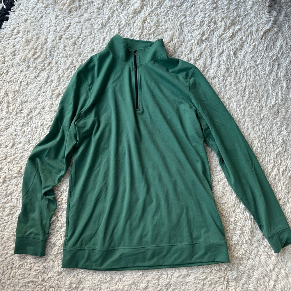 Knot Standard Custom Green Zip-Up Sweater for Men